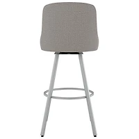 Kelsea Traditional Bar Height Barstool - Silver Grey/Shiny Grey