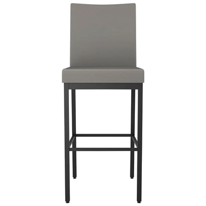 Tabouret de bar traditionnel à hauteur de comptoir Perry - Gris taupe/Noir