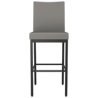 Tabouret de bar traditionnel à hauteur de comptoir Perry - Gris taupe/Noir
