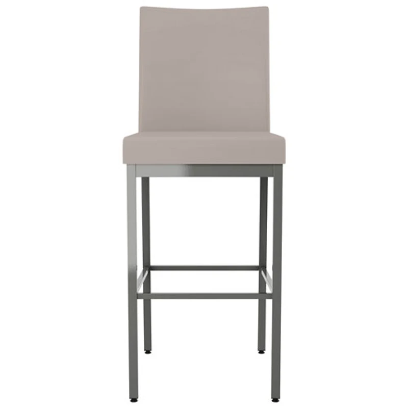 Tabouret de bar traditionnel à hauteur de bar Perry - Crème/Gris