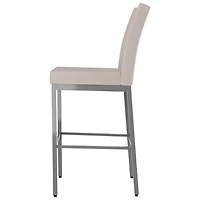Tabouret de bar traditionnel à hauteur de bar Perry - Crème/Gris