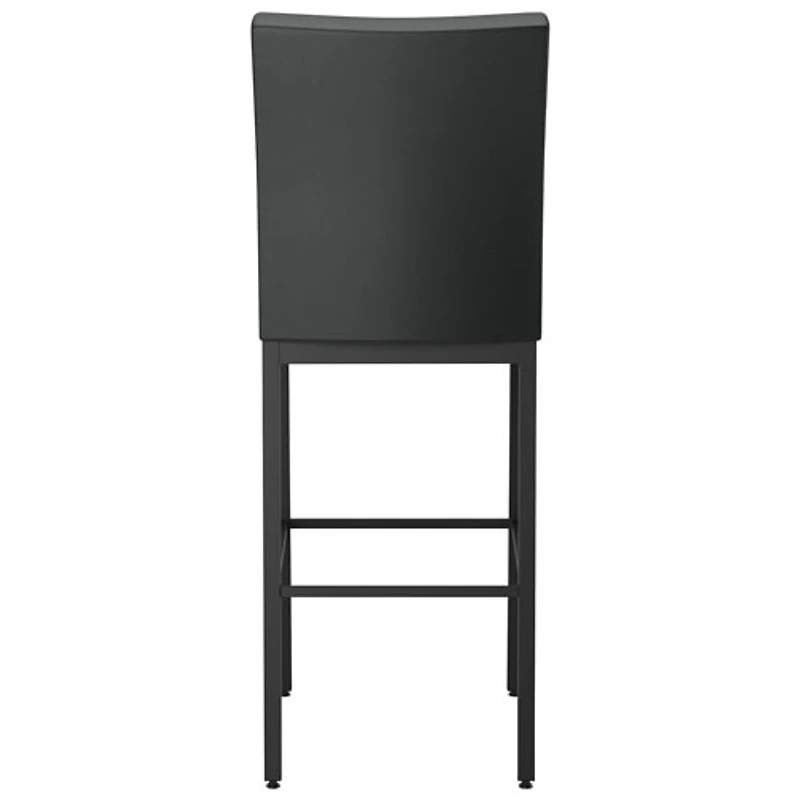 Tabouret de bar traditionnel à hauteur de bar Perry - Noir/Noir