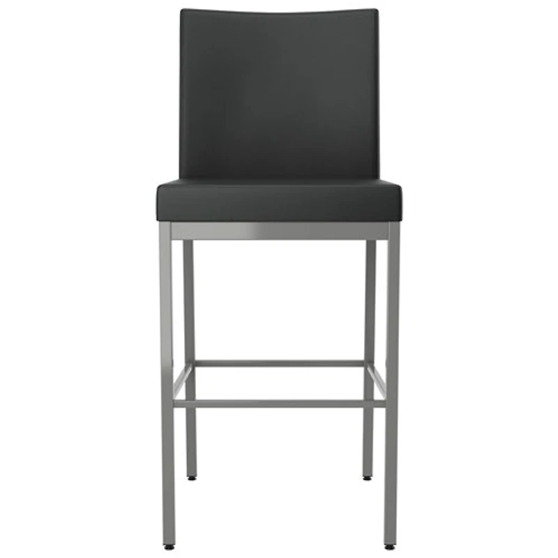 Tabouret de bar traditionnel à hauteur de bar Perry Plus - Noir/Gris