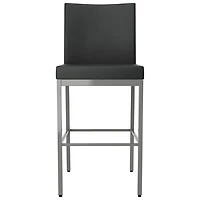 Tabouret de bar traditionnel à hauteur de bar Perry Plus - Noir/Gris
