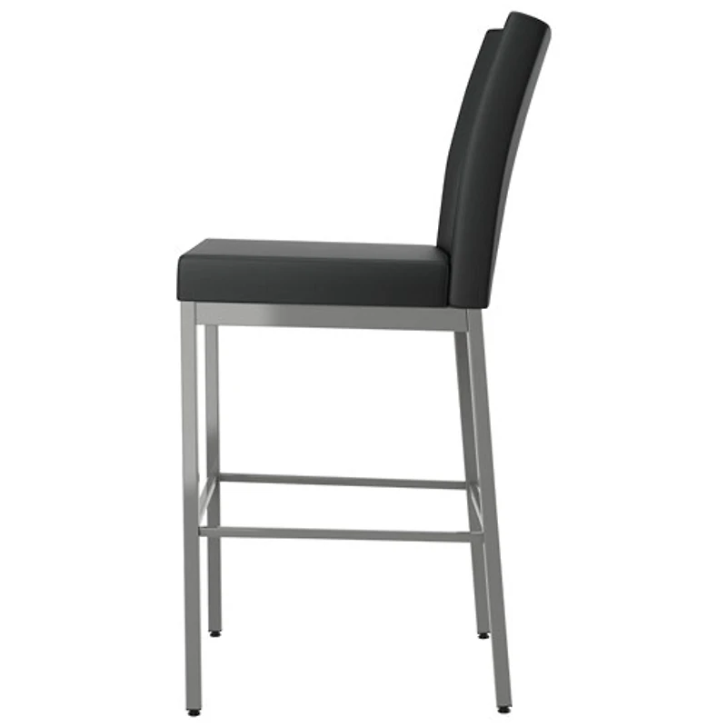 Tabouret de bar traditionnel à hauteur de bar Perry Plus - Noir/Gris