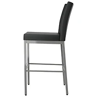 Tabouret de bar traditionnel à hauteur de bar Perry Plus - Noir/Gris