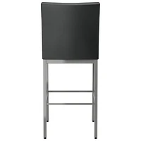 Tabouret de bar traditionnel à hauteur de bar Perry Plus - Noir/Gris