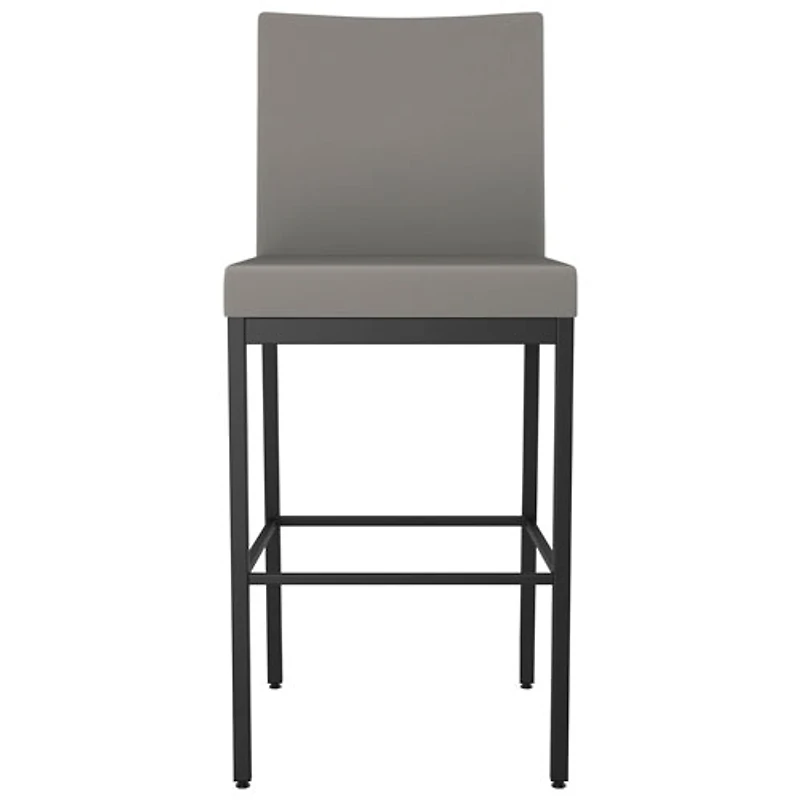 Tabouret de bar traditionnel à hauteur de bar Perry Plus - Gris taupe/Noir