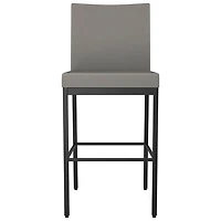 Tabouret de bar traditionnel à hauteur de bar Perry Plus - Gris taupe/Noir