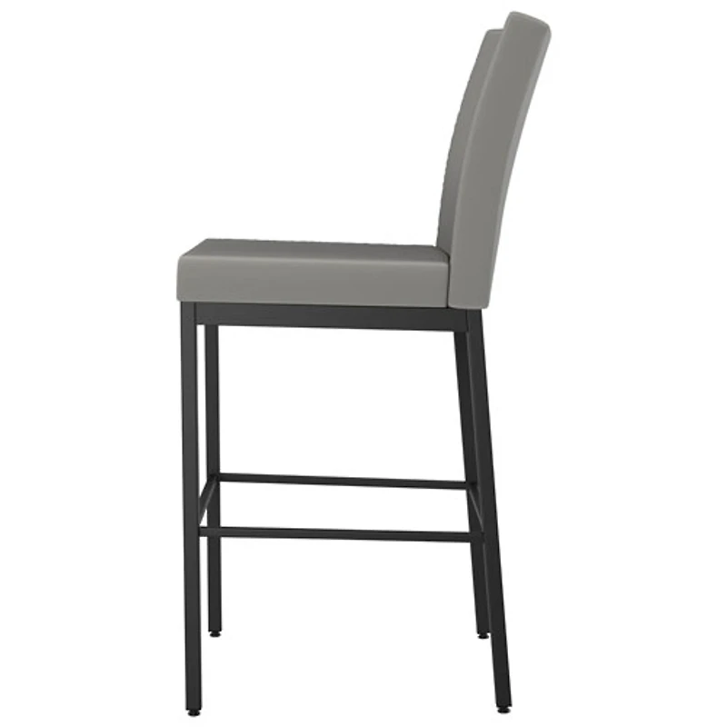 Tabouret de bar traditionnel à hauteur de bar Perry Plus - Gris taupe/Noir