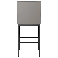 Tabouret de bar traditionnel à hauteur de bar Perry Plus - Gris taupe/Noir