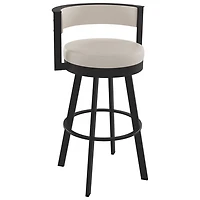 Tabouret de bar contemporain à hauteur de bar Browser - Crème/Brun