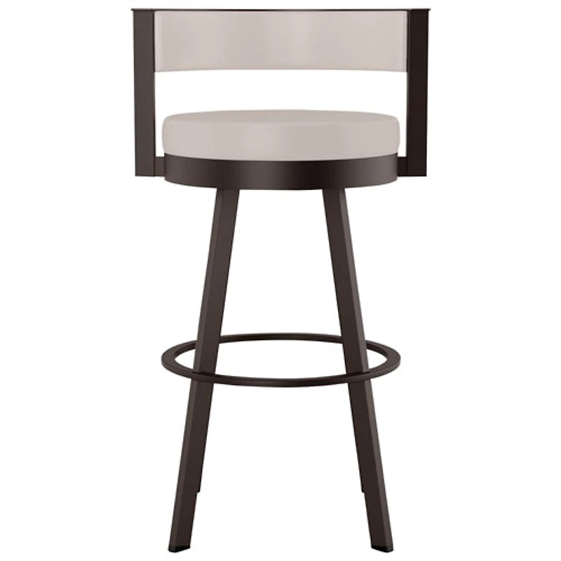 Tabouret de bar contemporain à hauteur de bar Browser - Crème/Brun