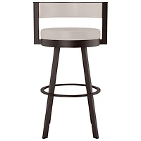 Tabouret de bar contemporain à hauteur de bar Browser - Crème/Brun