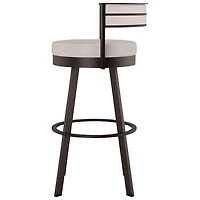 Tabouret de bar contemporain à hauteur de bar Browser - Crème/Brun