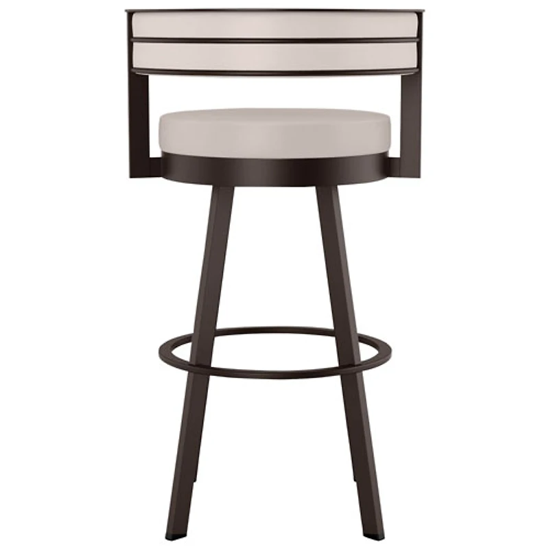 Tabouret de bar contemporain à hauteur de bar Browser - Crème/Brun
