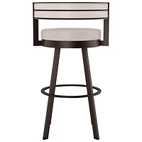 Tabouret de bar contemporain à hauteur de bar Browser - Crème/Brun