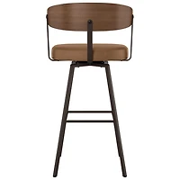 Quinton Contemporary Counter Height Barstool - Tan/Light Brown/Dark Brown