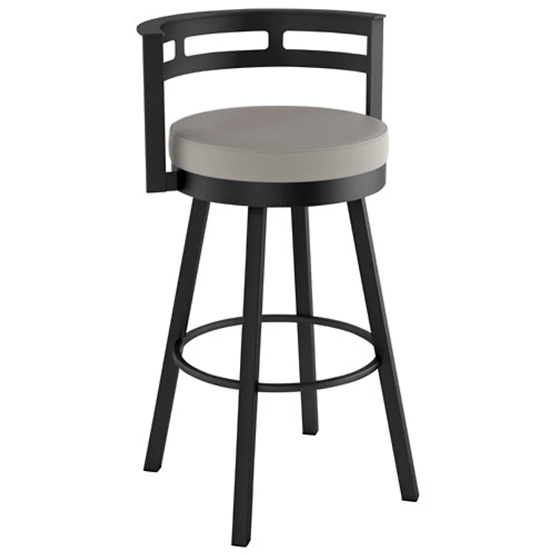 Tabouret de bar contemporain à hauteur de bar Render - Gris taupe/Noir