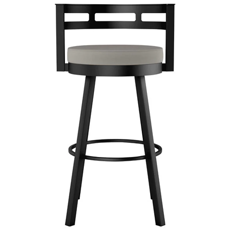Tabouret de bar contemporain à hauteur de bar Render - Gris taupe/Noir