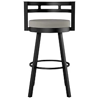 Tabouret de bar contemporain à hauteur de bar Render - Gris taupe/Noir
