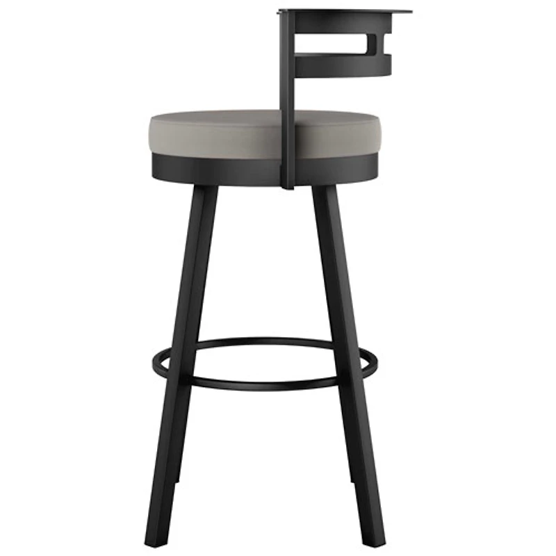 Tabouret de bar contemporain à hauteur de bar Render - Gris taupe/Noir