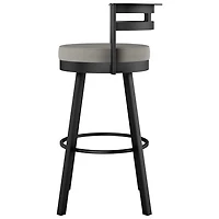 Tabouret de bar contemporain à hauteur de bar Render - Gris taupe/Noir