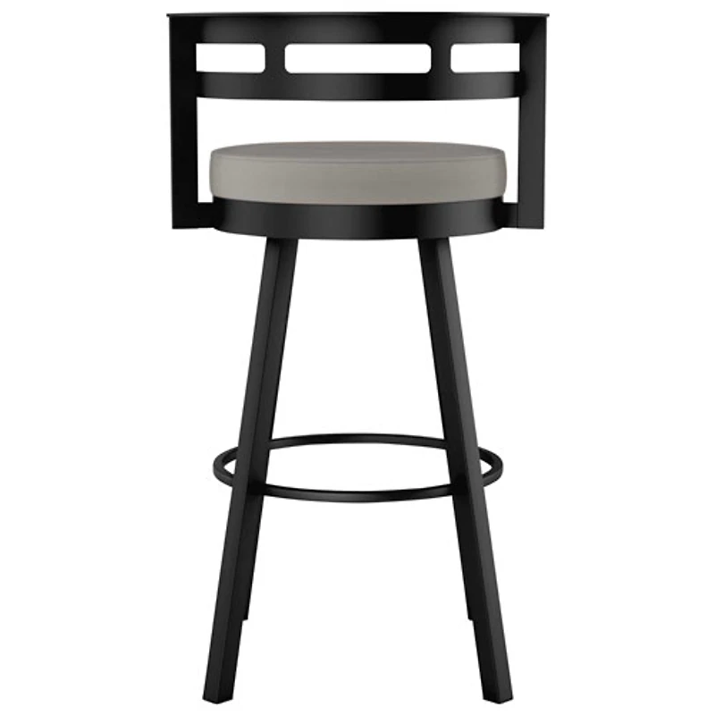 Tabouret de bar contemporain à hauteur de bar Render - Gris taupe/Noir