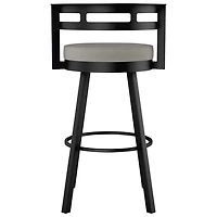 Tabouret de bar contemporain à hauteur de bar Render - Gris taupe/Noir