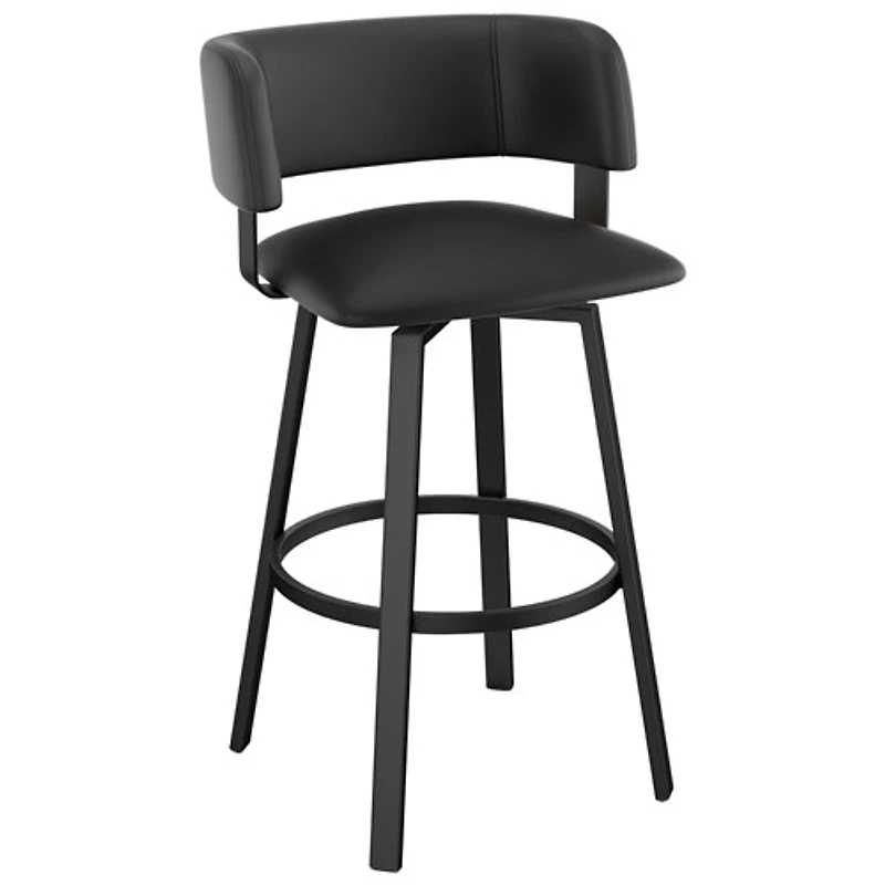 Tabouret de bar contemporain à hauteur de comptoir Stinson - Noir
