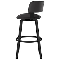 Tabouret de bar contemporain à hauteur de comptoir Stinson - Noir