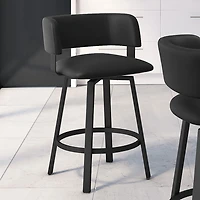 Tabouret de bar contemporain à hauteur de comptoir Stinson - Noir
