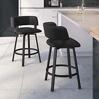 Tabouret de bar contemporain à hauteur de comptoir Stinson - Noir