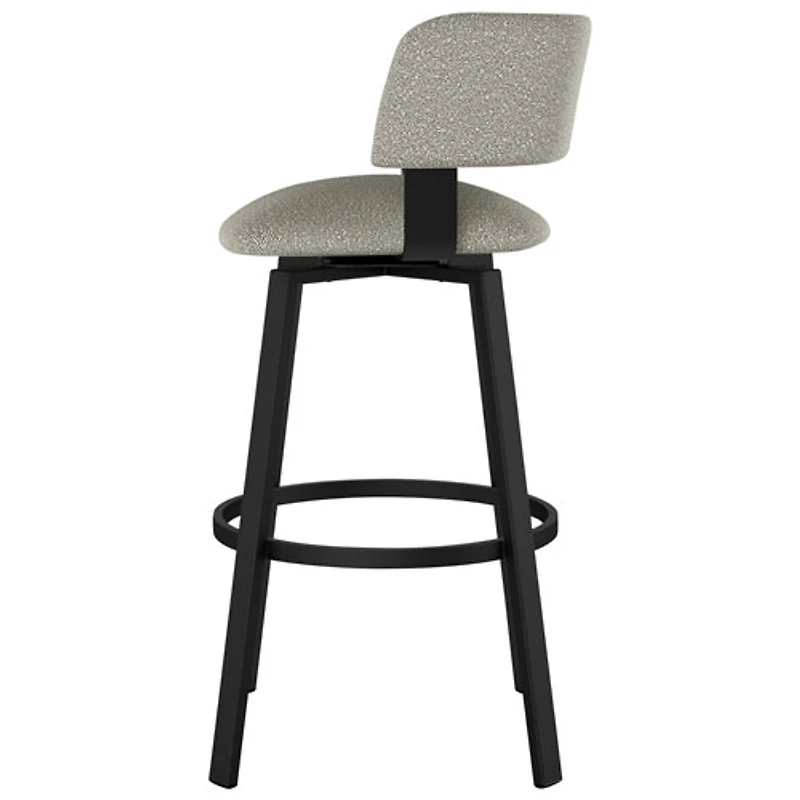 Stinson Contemporary Counter Height Barstool - Beige Grey Boucle/Black