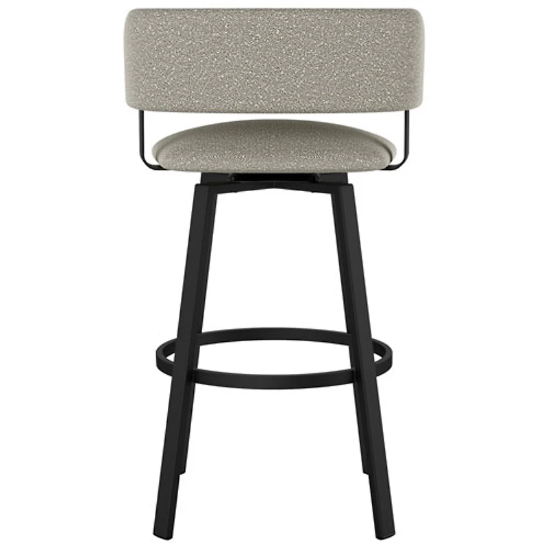 Stinson Contemporary Counter Height Barstool - Beige Grey Boucle/Black