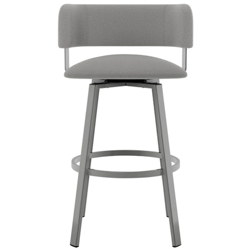 Stinson Contemporary Bar Height Barstool - Grey/Metallic Grey