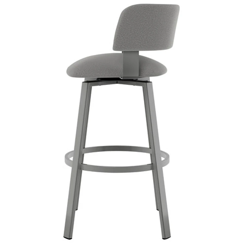 Stinson Contemporary Bar Height Barstool - Grey/Metallic Grey