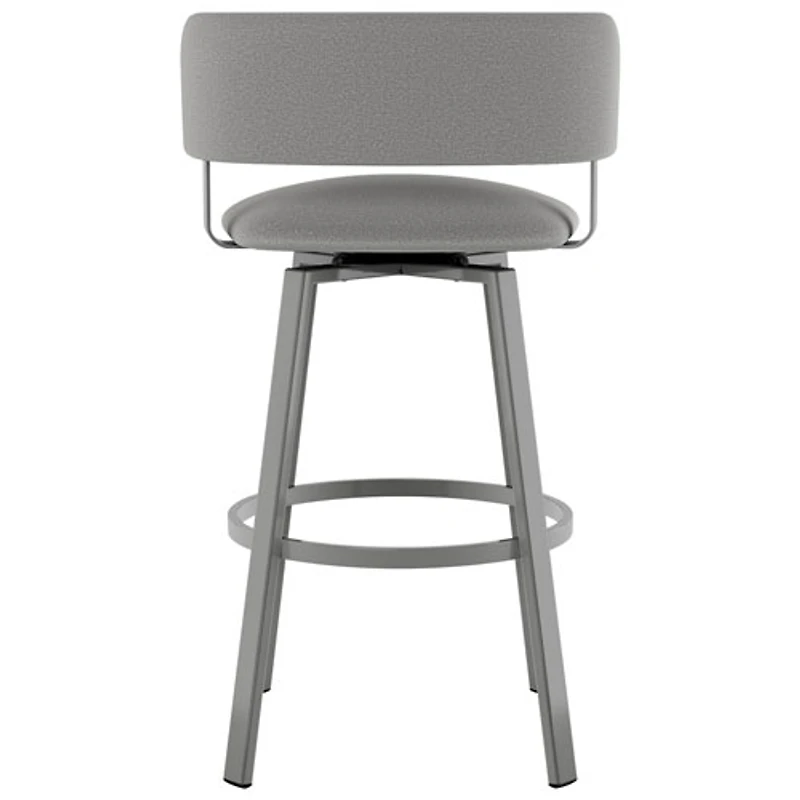 Stinson Contemporary Bar Height Barstool - Grey/Metallic Grey