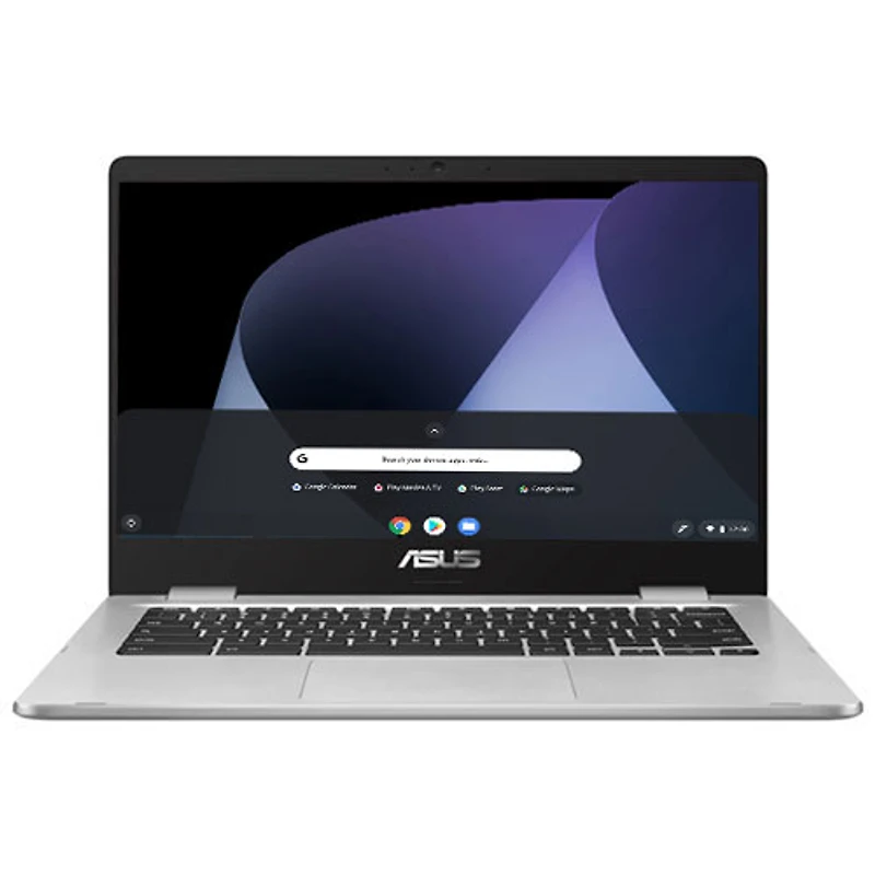 Chromebook de 14 po C424 d'ASUS - Argenté (Celeron N4020 d'Intel/eMMC 64 Go/RAM 4 Go/ChromeOS)