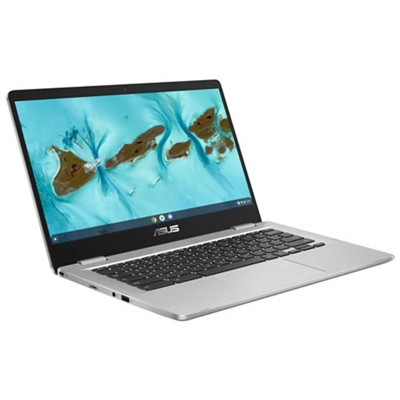 Chromebook de 14 po C424 d'ASUS - Argenté (Celeron N4020 d'Intel/eMMC 64 Go/RAM 4 Go/ChromeOS)