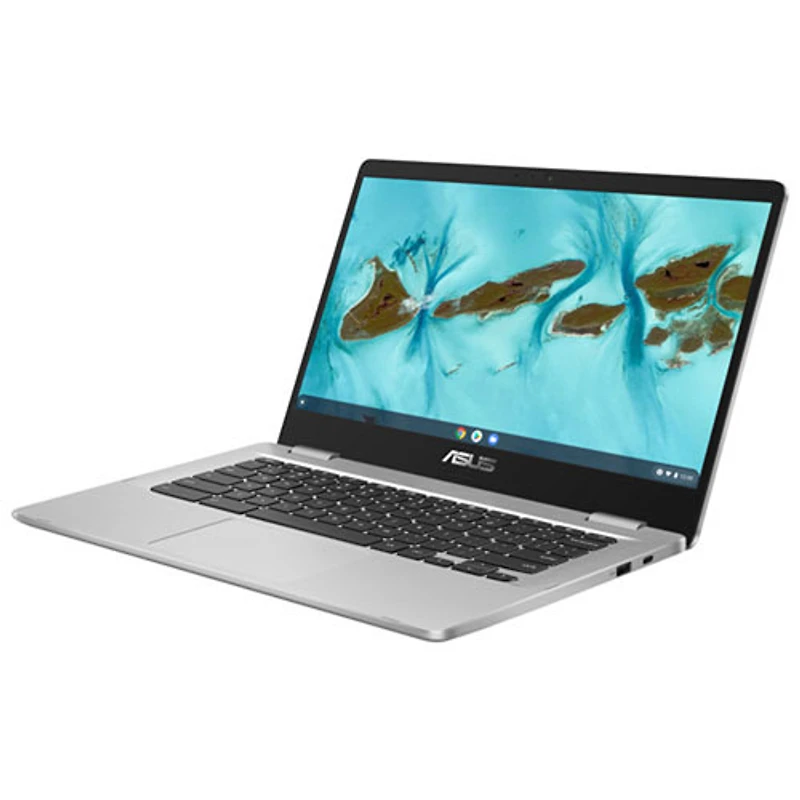 Chromebook de 14 po C424 d'ASUS - Argenté (Celeron N4020 d'Intel/eMMC 64 Go/RAM 4 Go/ChromeOS)