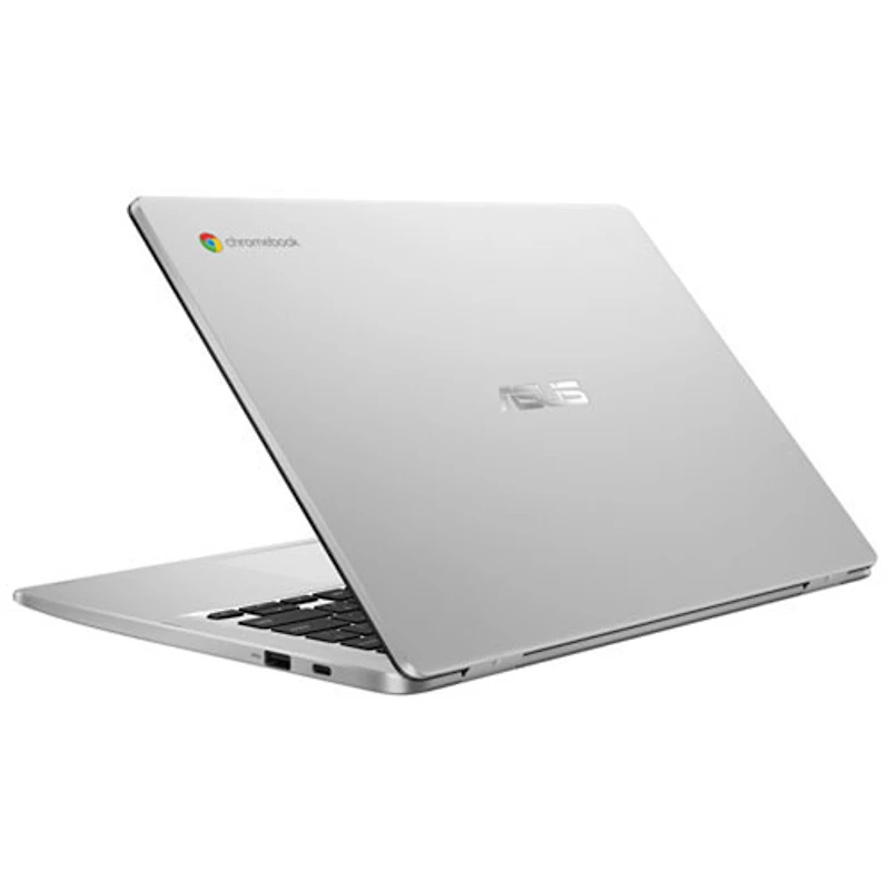 Chromebook de 14 po C424 d'ASUS - Argenté (Celeron N4020 d'Intel/eMMC 64 Go/RAM 4 Go/ChromeOS)