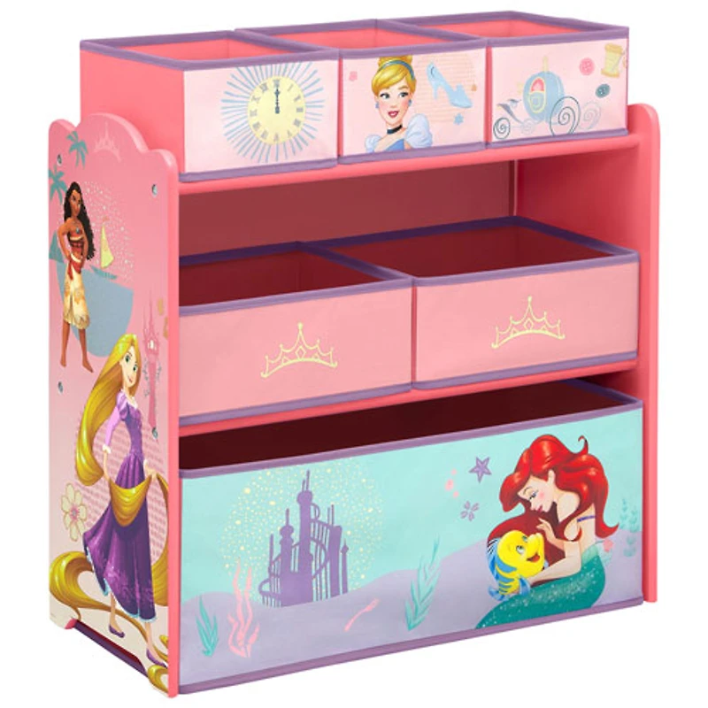 Disney Princess 6-Bin Toy Organizer - Pink