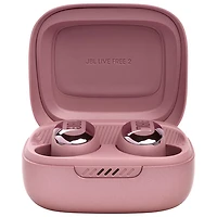 Écouteurs boutons 100 % sans fil à suppression du bruit Live Free 2 de JBL - Rose