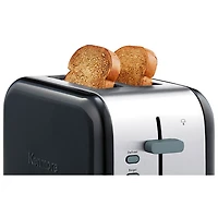 Grille-pain à fentes larges de Kenmore - 2 tranches - Noir/Argenté