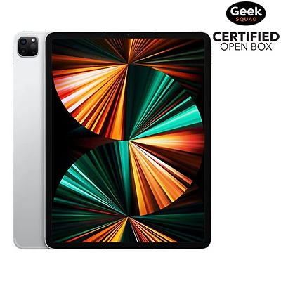 Boîte ouverte - iPad Pro 12,9 po 1 To d'Apple avec Wi-Fi et 5G (5e génération) - Argenté