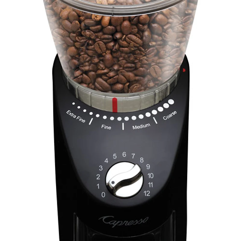 Capresso Infinity Conical Burr Grinder - Black/Stainless Steel