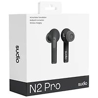 Écouteurs boutons 100 % sans fil à suppression du bruit N2 PRO de Sudio Audio - Noir