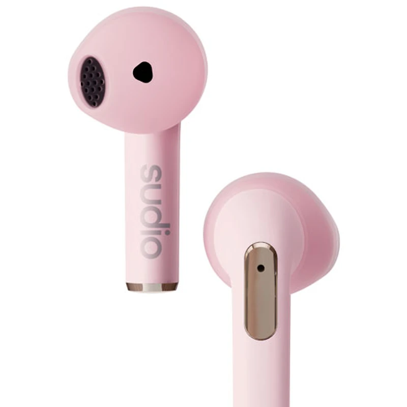 Écouteurs boutons 100 % sans fil N2 de Sudio Audio - Rose