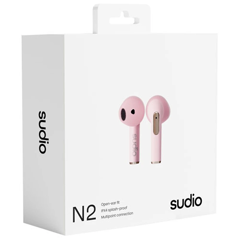 Écouteurs boutons 100 % sans fil N2 de Sudio Audio - Rose